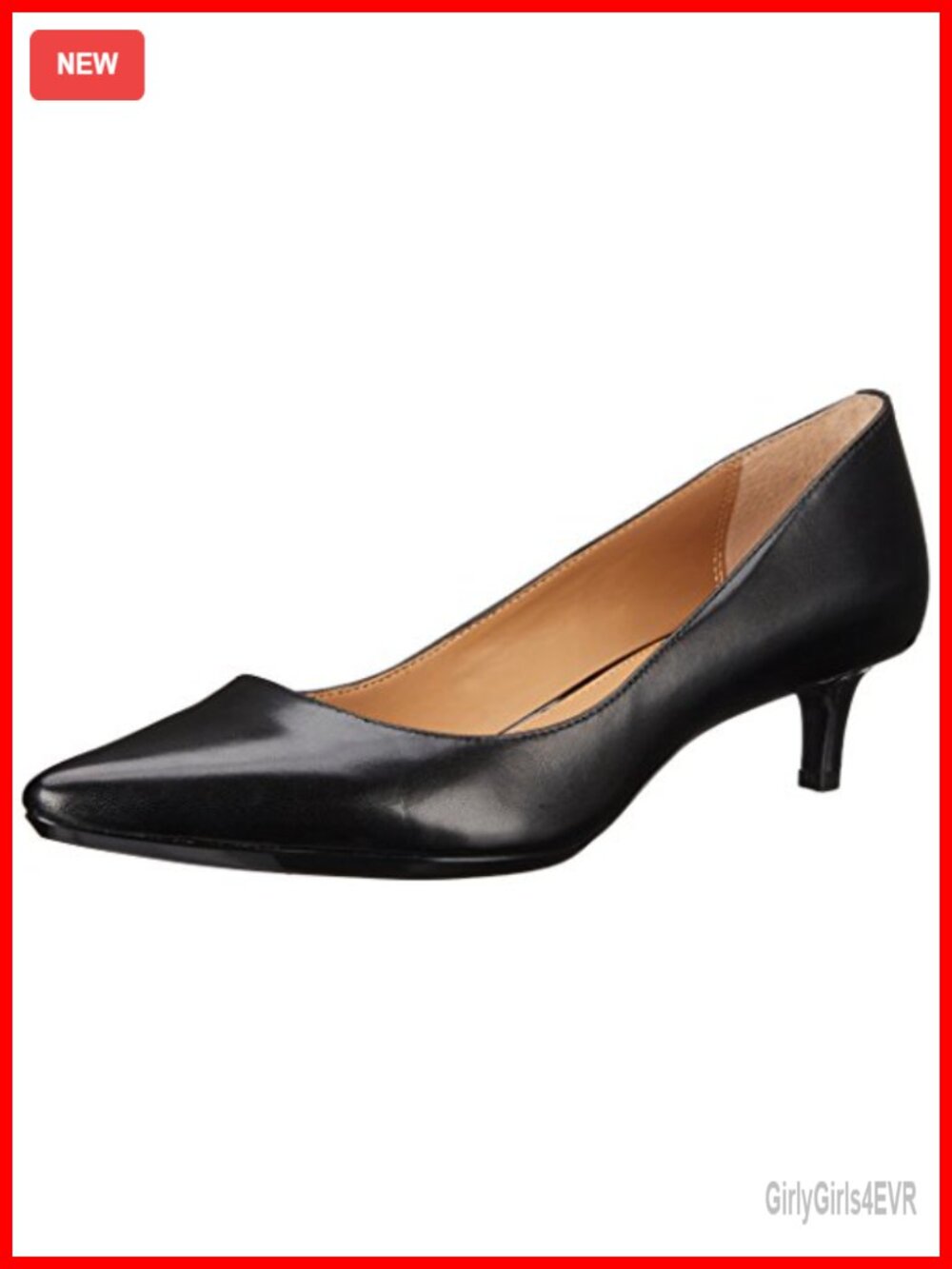 Calvin Klein Gabrianna Pointed Toe Pump Heels Leather Business Casual